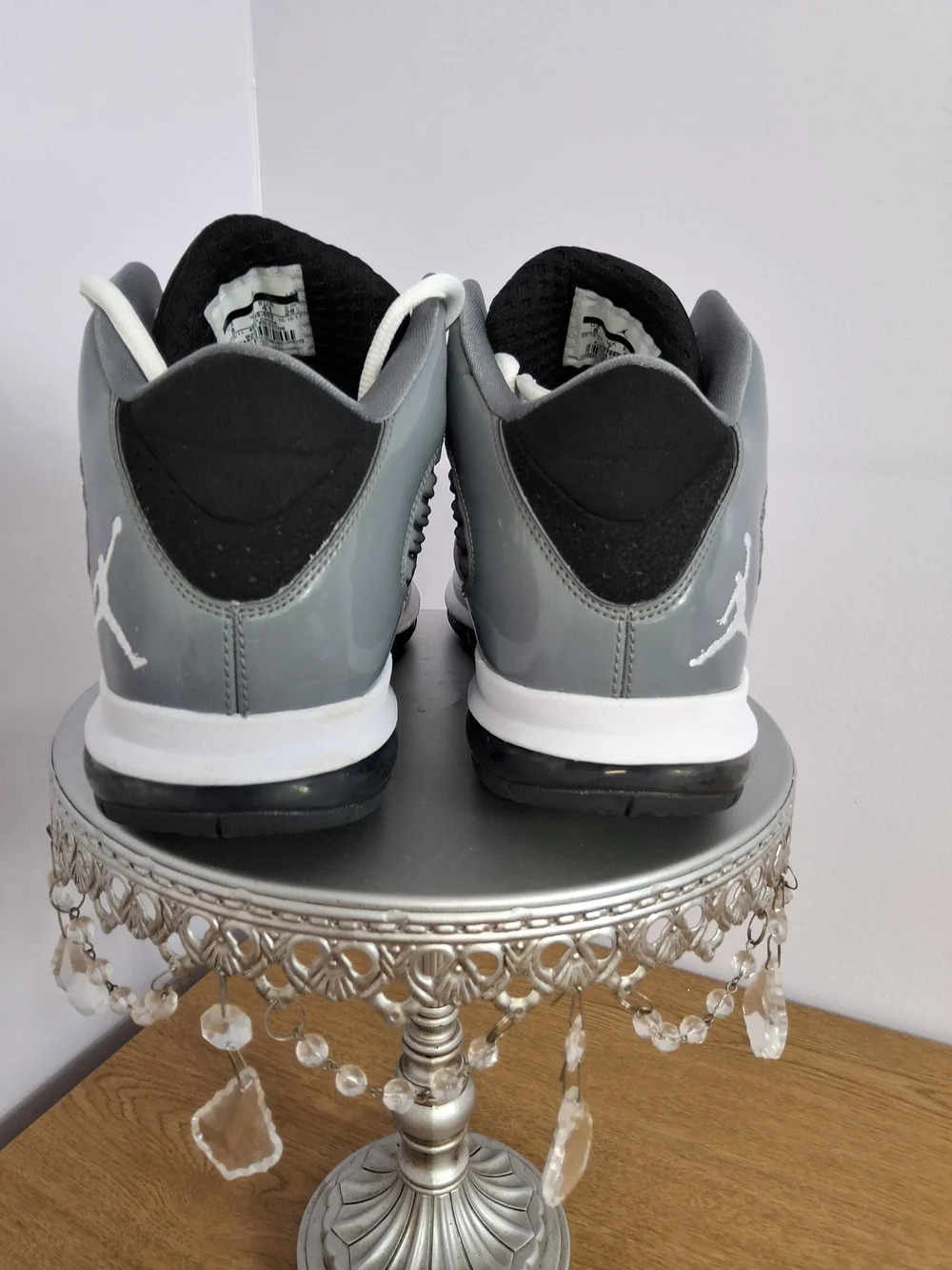 Nike Air Jordans 467893-002 Gray and Black Men's High-Top Sneakers Size 8
